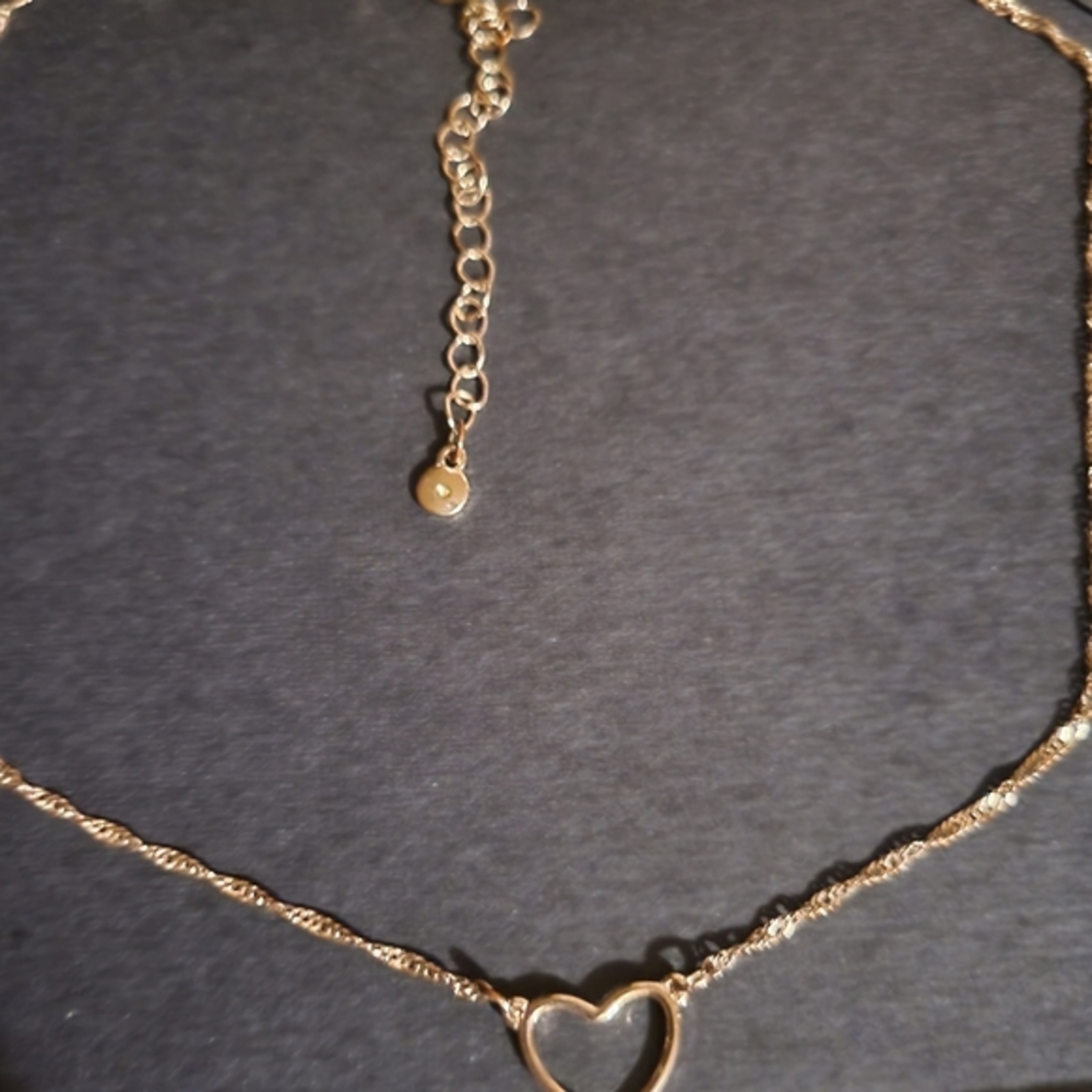 Rose Gold Heart Choker